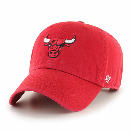 Picture of NBA Chicago Bulls Adult NBA '47 Clean Up Adjustable Hat, One Size, Red