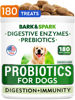 Picture of Bark&Spark Dog Probiotics & Digestive Enzymes (Gut Health) Allergy & Itchy Skin - Pet Diarrhea Gas Treatment Upset Stomach Relief, Digestion Health Prebiotic Supplement Tummy Treat (180Ct Chicken)