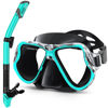 Picture of Greatever Dry Snorkel Set,Panoramic Wide View,Anti-Fog Scuba Diving Mask,Professional Snorkeling Gear for Adults