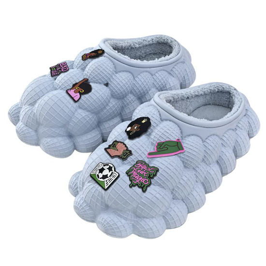 Picture of Bubble Slides for Women/Men, Massage Bubble Slippers, Funny Bubble Shoes, Unisex Breathable Beach Sandals, Non-slip Spa Slippers, Home Bedroom Shower Trendy Ball Slippers, Soft Pillow Stress Relief Slide (BB-BULE-4)