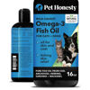 Picture of Pet Honesty Omega 3 Fish Oil for Cats & Dogs (16oz), Wild Caught Omega 3 Fish Oil for Dogs Skin and Coat Supplement, Supports Shedding, Skin & Coat, Immunity, Joint, Brain & Heart, EPA + DHA