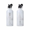 Picture of IRON °FLASK Camping & Hiking Hydration Canteens - 3 Lids (Narrow Straw Lid) Leak Proof Vacuum Insulated Stainless Steel - Hot & Cold Double Walled Sports Water Bottle - Carrara Marble, 32 Oz