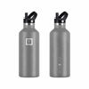 Picture of IRON °FLASK Camping & Hiking Hydration Canteens - 3 Lids (Narrow Straw Lid) Leak Proof Vacuum Insulated Stainless Steel - Hot & Cold Double Walled Sports Water Bottle - Graphite, 32 Oz