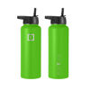 Picture of IRON °FLASK Sports Water Bottle - Wide Mouth with 3 Straw Lids - Stainless Steel Gym & Outdoor Bottles for Men, Women & Kids - Double Walled, Insulated Thermos, Metal Canteen - Kiwi Green, 40 Oz