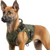 Picture of rabbitgoo Tactical Dog Harness for Large Dogs, Heavy Duty Dog Harness with Handle, No-Pull Service Dog Large Breed, Adjustable Military Dog Vest Harness for Training Hunting Walking, Green Camo, S