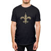 Picture of Hybrid Sports NFL - New Orleans Saints - Distressed Team Logo - Men's and Women's Short Sleeve T-Shirt - Size 2 X-Large