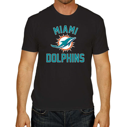 Picture of Team Fan Apparel NFL Adult Gameday T-Shirt - Cotton Blend - Tagless - Semi-Fitted - Unleash Your Team Spirit During Game Day (Miami Dolphins - Black, Adult X-Large)