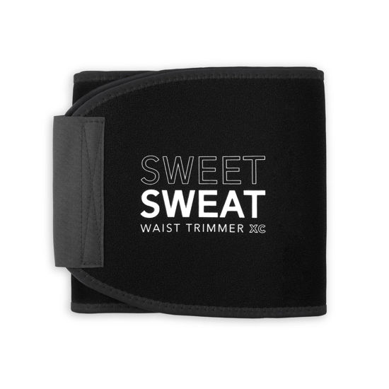 Picture of Sports Research Sweet Sweat Waist Trimmer 'Xtra-Coverage' Belt | Premium Waist Trainer with more Torso Coverage for a Better Sweat! (Small) Black