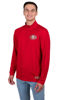 Picture of Ultra Game NFL Men's Super Soft Quarter Zip Long Sleeve T-Shirt, San Francisco 49ers, Team Color, Small