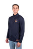 Picture of Ultra Game NFL Men's Super Soft Quarter Zip Long Sleeve T-Shirt, Chicago Bears, Team Color, Large