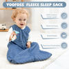 Picture of Yoofoss Fleece Baby Sleep Sack 18-24 Months with Plush Dots, TOG 1.5 Baby Wearable Blanket with 2-Way Zipper, Cotton Toddler Sleeping Sack Fleece