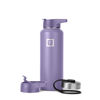 Picture of IRON °FLASK Camping & Hiking Hydration Flask, Wide Mouth, 3 Straw Lids, Stainless Steel Outdoor Water Bottle, Double Walled, Insulated Thermos, Metal Canteen - Lavender, 40 Oz