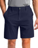 Picture of Pinkbomb Men's Golf Shorts with 6 Pockets Stretch Quick Dry Hiking Work Dress Shorts for Men (Navy, 4X-Large)