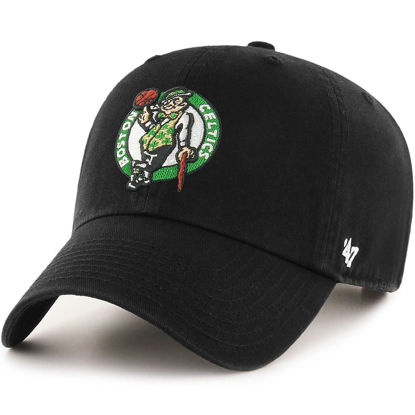 Picture of '47 NBA Unisex-Adult Clean Up Adjustable Hat Cap One Size Fits All (Boston Celtics Black)