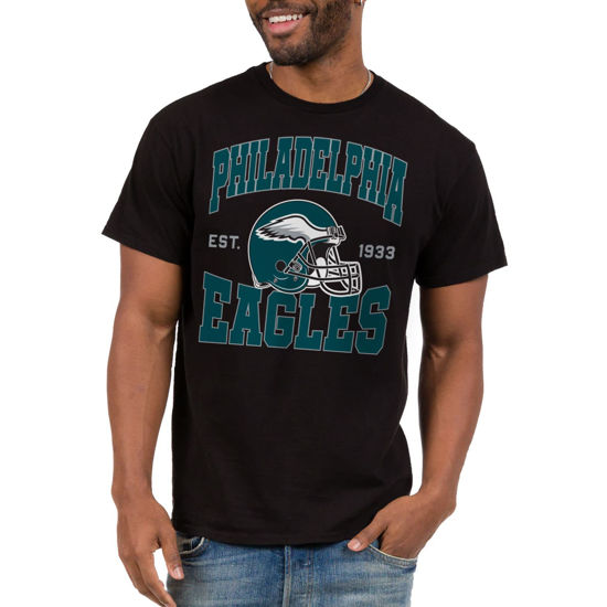 Picture of Junk Food Clothing x NFL - Philadelphia Eagles - Team Helmet - Unisex Adult Short Sleeve Fan T-Shirt for Men and Women - Size X-Large