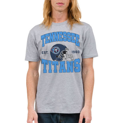 Picture of Junk Food Clothing x NFL - Tennessee Titans - Team Helmet - Unisex Adult Short Sleeve Fan T-Shirt for Men and Women - Size X-Large