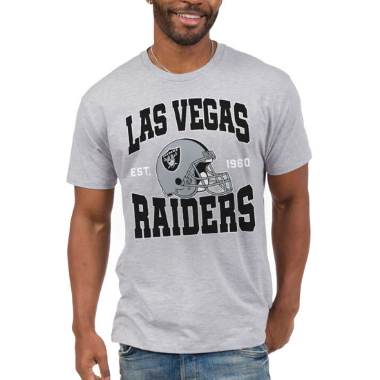 Picture of Junk Food Clothing x NFL - Las Vegas Raiders - Team Helmet - Unisex Adult Short Sleeve Fan T-Shirt for Men and Women - Size 3X-Large