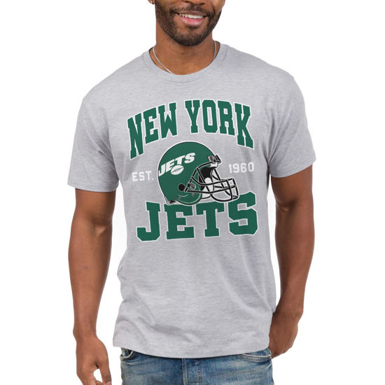 Picture of Junk Food Clothing x NFL - New York Jets - Team Helmet - Unisex Adult Short Sleeve Fan T-Shirt for Men and Women - Size Medium