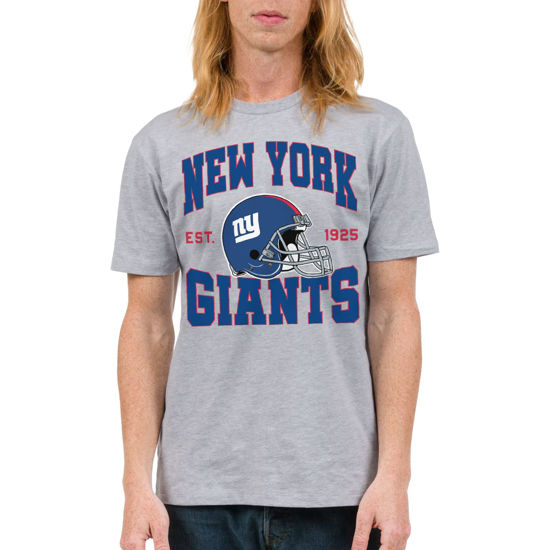 Picture of Junk Food Clothing x NFL - New York Giants - Team Helmet - Unisex Adult Short Sleeve Fan T-Shirt for Men and Women - Size 3X-Large