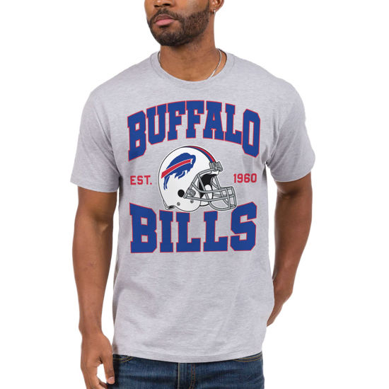 Picture of Junk Food Clothing x NFL - Buffalo Bills - Team Helmet - Unisex Adult Short Sleeve Fan T-Shirt for Men and Women - Size XX-Large