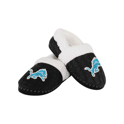 Picture of FOCO Detroit Lions NFL NFL Womens Team Color Moccasin Slipper - XL