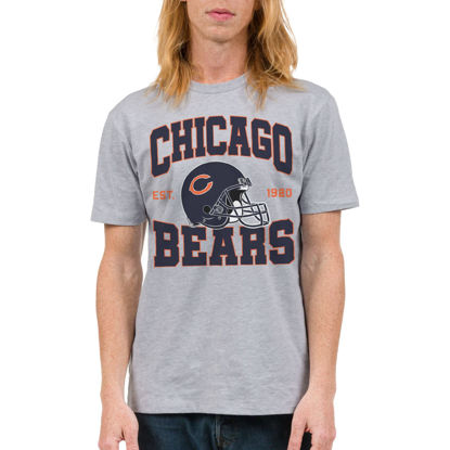 Picture of Junk Food Clothing x NFL - Chicago Bears - Team Helmet - Unisex Adult Short Sleeve Fan T-Shirt for Men and Women - Size XX-Large