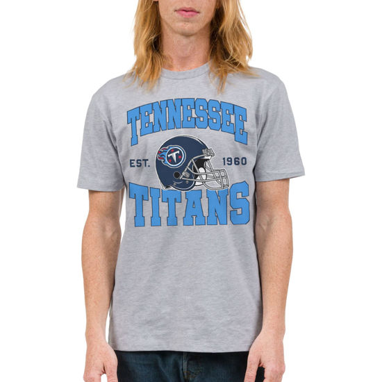 Picture of Junk Food Clothing x NFL - Tennessee Titans - Team Helmet - Unisex Adult Short Sleeve Fan T-Shirt for Men and Women - Size XX-Large