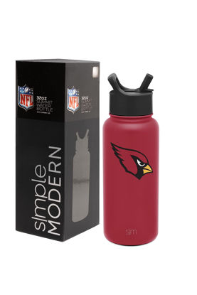 Picture of Simple Modern Officially Licensed NFL Arizona Cardinals Water Bottle with Straw Lid | Vacuum Insulated Stainless Steel 32oz Thermos | Summit Collection | Arizona Cardinals