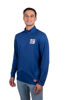 Picture of Ultra Game NFL Men's Super Soft Quarter Zip Long Sleeve T-Shirt, New York Giants, Team Color, Small