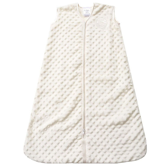 Picture of HALO Sleepsack Plush Dot Velboa Wearable Blanket, TOG 1.5, Cream, Medium