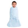 Picture of HALO Micro-Fleece Sleepsack Swaddle, 3-Way Adjustable Wearable Blanket, TOG 3.0, Baby Blue, Preemie