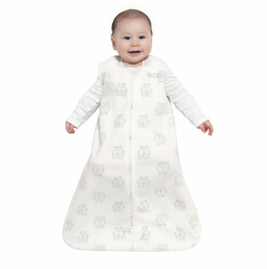 Picture of HALO Sleepsack Micro Fleece Wearable Blanket, TOG 1.0, Owls Cream, Medium