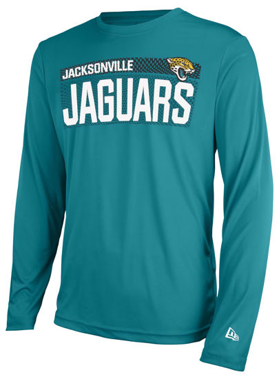 Picture of New Era NFL Men's Jacksonville Jaguars LS Measured Tee, Teal Large