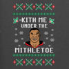 Picture of Wild Bobby Kith Me Under The Mithletoe Funny Tyson Ugly Christmas Sweater Unisex Crewneck Sweatshirt, Charcoal, Small