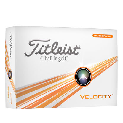 Picture of Titleist Velocity Golf Balls, Matte Orange (One Dozen)