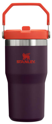 Picture of Stanley IceFlow Stainless Steel Tumbler - Vacuum Insulated Water Bottle for Home, Office or Car Reusable Cup with Straw Leak Resistant Flip Cold for 12 Hours or Iced for 2 Days, Plum, 20OZ