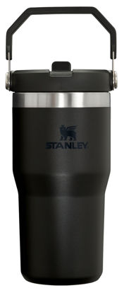 Picture of Stanley IceFlow Stainless Steel Tumbler - Vacuum Insulated Water Bottle for Home, Office or Car Reusable Cup with Straw Leak Resistant Flip Cold for 12 Hours or Iced for 2 Days, Black 2.0, 20OZ