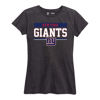 Picture of Team Fan Apparel NFL Womens Charcoal Relaxed Fit Tshirt, Football Apparel, Tagless Short Sleeve Tee (New York Giants - Black, Womens XX-Large)