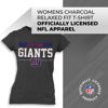 Picture of Team Fan Apparel NFL Womens Charcoal Relaxed Fit Tshirt, Football Apparel, Tagless Short Sleeve Tee (New York Giants - Black, Womens XX-Large)