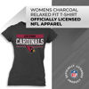 Picture of Team Fan Apparel NFL Womens Charcoal Relaxed Fit Tshirt, Football Apparel, Tagless Short Sleeve Tee (Arizona Cardinals - Black, Womens Medium)