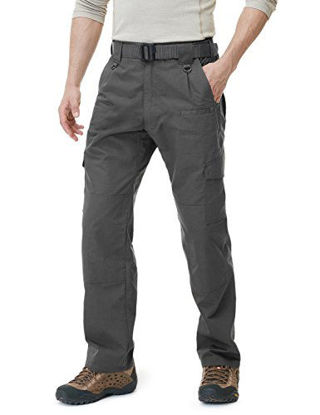 Picture of CQR Men's Tactical Pants Lightweight EDC Assault Cargo, Duratex(tlp104) - Charcoal, 34W/32L