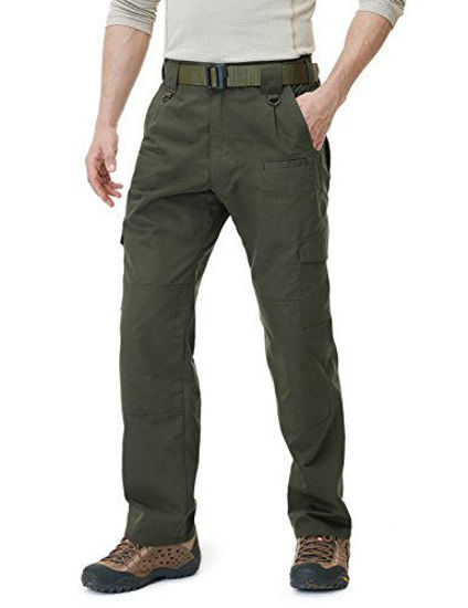 Picture of CQR Men's Tactical Pants Lightweight EDC Assault Cargo, Duratex(tlp104) - Green, 34W/36L