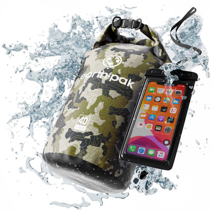 Picture of Earth Pak Waterproof Dry Bag - Roll Top Waterproof Backpack Sack Keeps Gear Dry for Kayak with Waterproof Phone Case