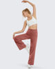 Picture of Promover Wide Leg Yoga Pants for Women Stretch Lounge Pants with Pockets High Waist Loose Pajama Pants (Cameo, L)