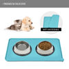 Picture of Reopet Silicone Pet Feeding Mat, Waterproof Dog Cat Food Mat with Raised Edges, Dog Cat Water Bowl Placemats, Dog Cat Feeding Mats for Food and Water Prevent Spill, Multiple Colors & Sizes for Pets