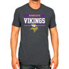 Picture of Team Fan Apparel NFL Adult Team Block Tagless T-Shirt - Cotton Blend - Charcoal - Perfect for Game Day - Comfort and Style (Minnesota Vikings - Black, Adult Small)