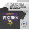 Picture of Team Fan Apparel NFL Adult Team Block Tagless T-Shirt - Cotton Blend - Charcoal - Perfect for Game Day - Comfort and Style (Minnesota Vikings - Black, Adult Small)