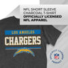 Picture of Team Fan Apparel NFL Adult Team Block Tagless T-Shirt - Cotton Blend - Charcoal - Perfect for Game Day - Comfort and Style (Los Angeles Chargers - Black, Adult Medium)