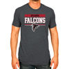 Picture of Team Fan Apparel NFL Adult Team Block Tagless T-Shirt - Cotton Blend - Charcoal - Perfect for Game Day - Comfort and Style (Atlanta Falcons - Black, Adult Small)