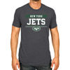 Picture of Team Fan Apparel NFL Adult Team Block Tagless T-Shirt - Cotton Blend - Charcoal - Perfect for Game Day - Comfort and Style (New York Jets - Black, Adult Medium)